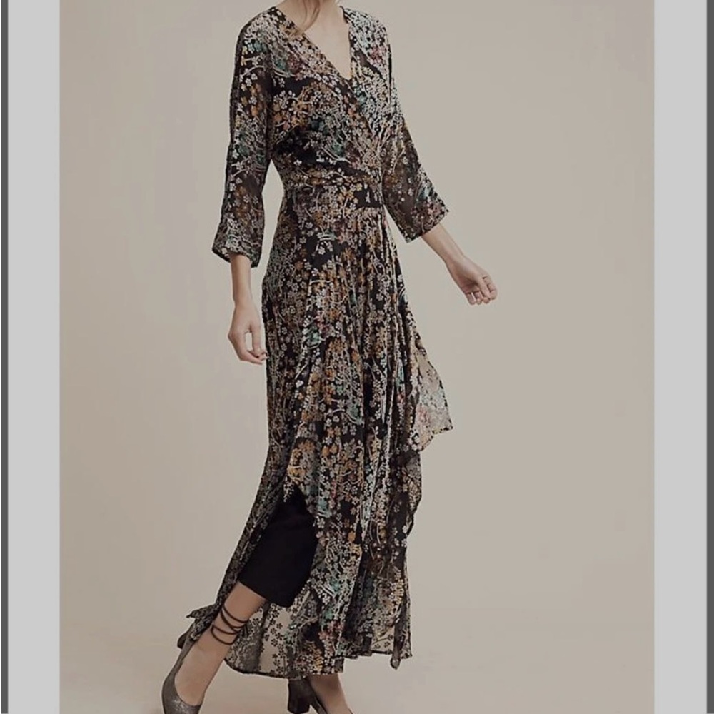 🆕 Moulinette Soeurs Woodlands Velvet Maxi Dress Black